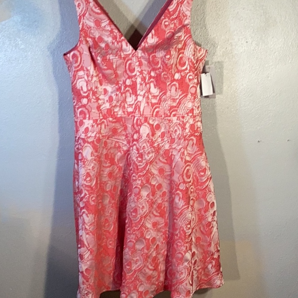 NWT Rickie Freeman Teri Jon Jacquard Sleeveless Tea Length Dress Woman’s Size 14